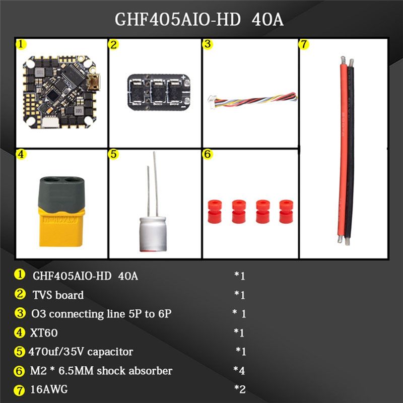 Drone Esc - ABTI-GHF405AIO-HD 40A وحدة تحكم طيران AIO