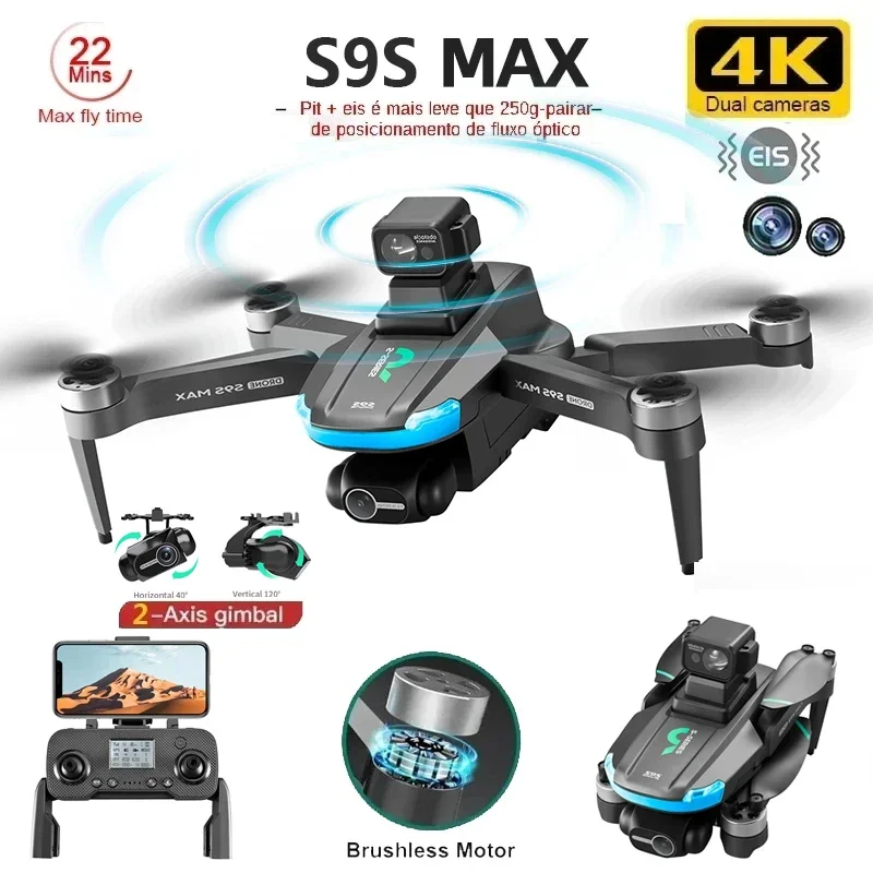جديد S9S ماكس طائرة صغيرة بدون - مراجعة Drone Gimbal وسعره