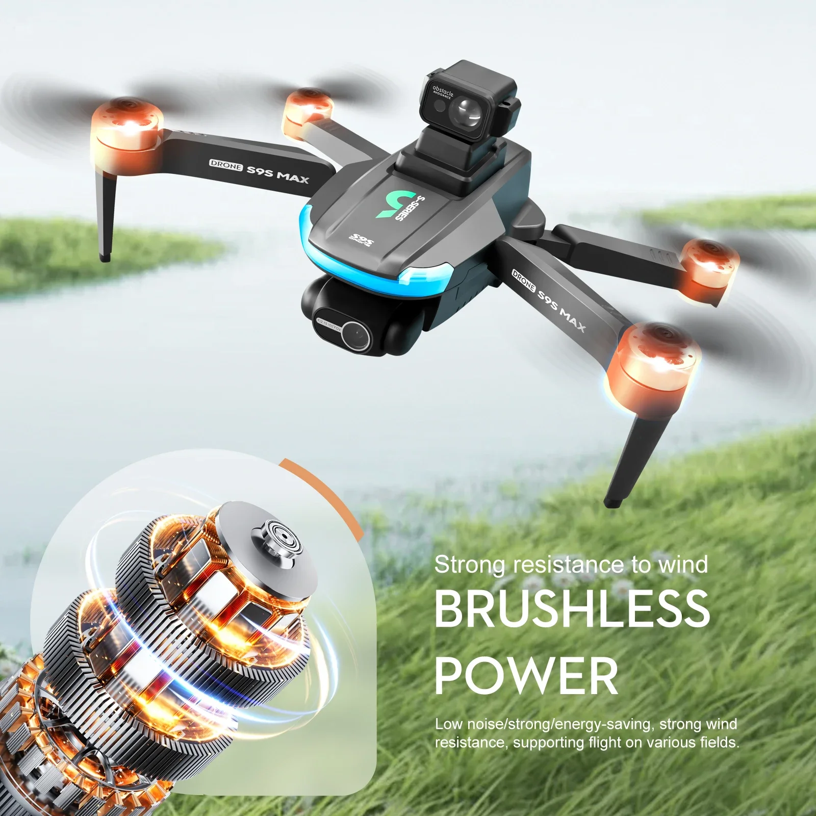 جديد S9S ماكس طائرة صغيرة بدون - مراجعة Drone Gimbal وسعره