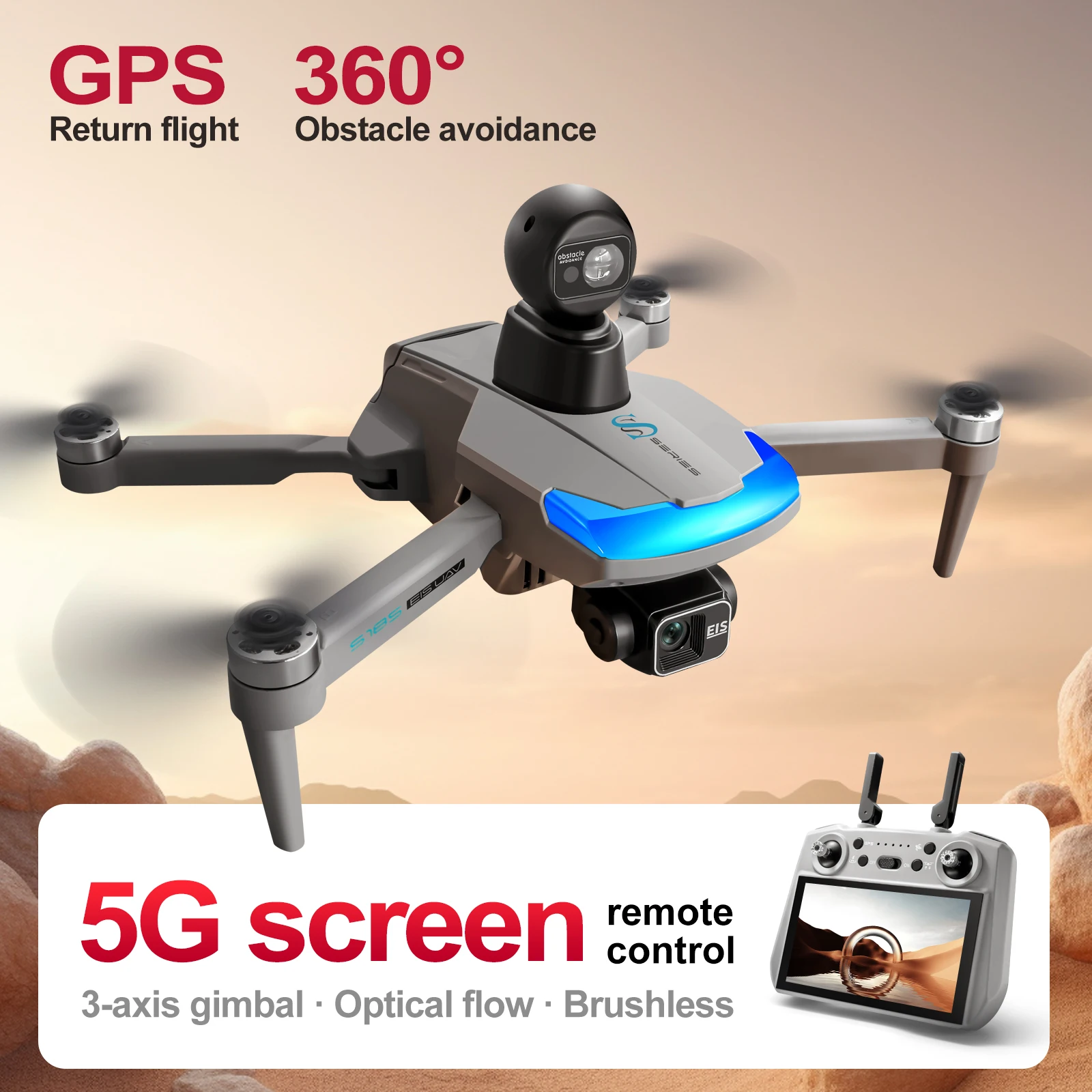 طائرة بدون طيار احترافية S185  - مراجعة Drone Gps Mount وسعره